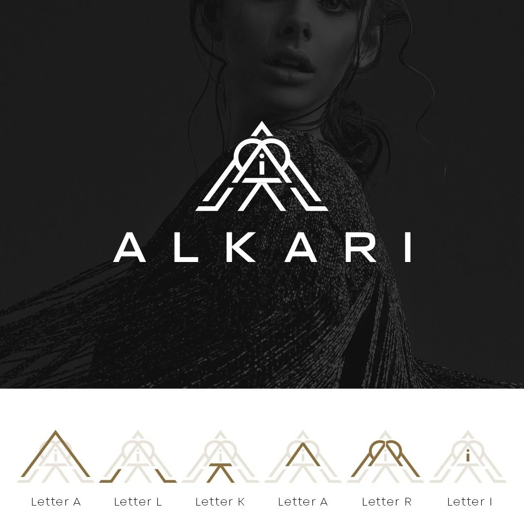 Original ALKARI monogram and letter breakdown