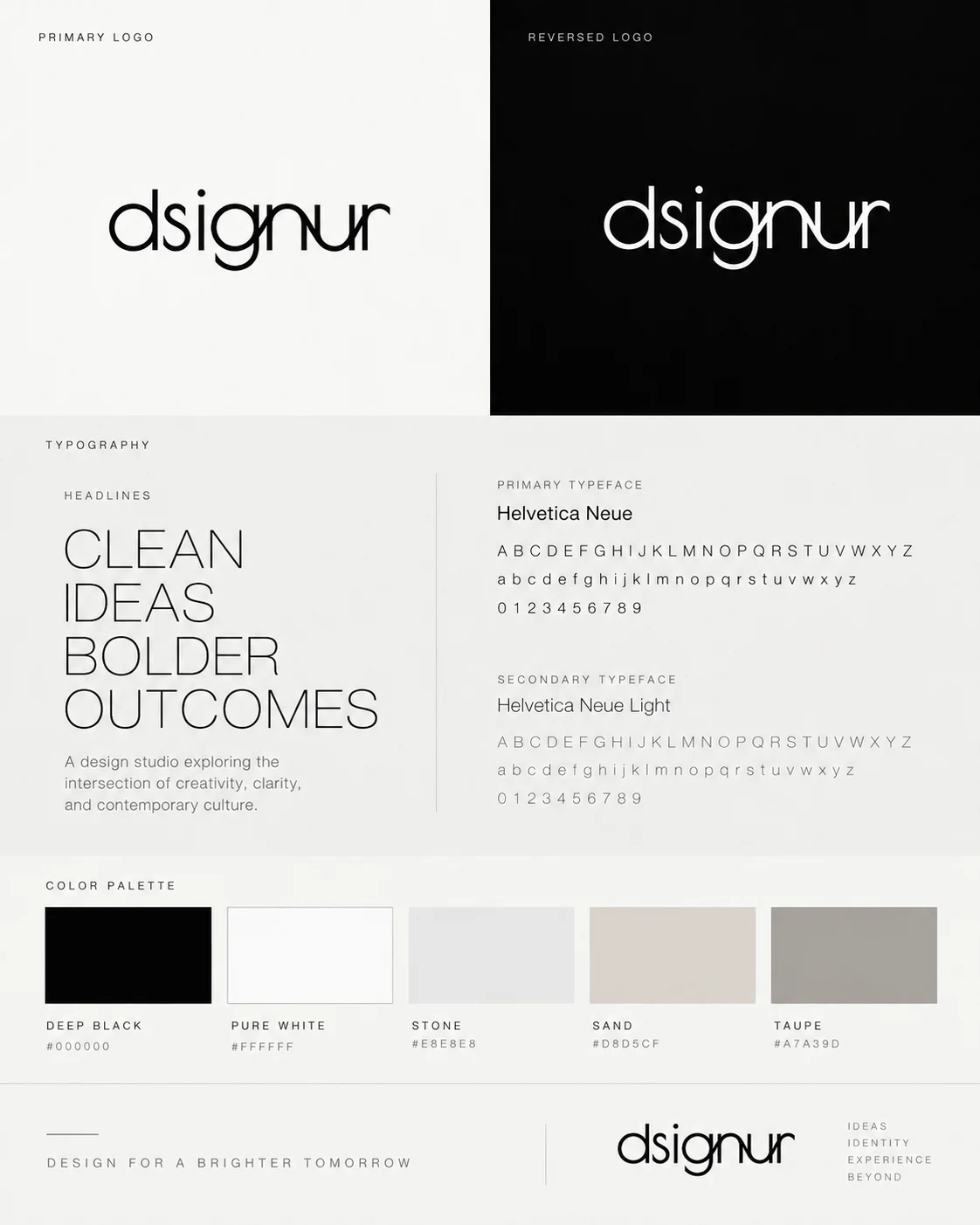 DSIGNUR visual identity system