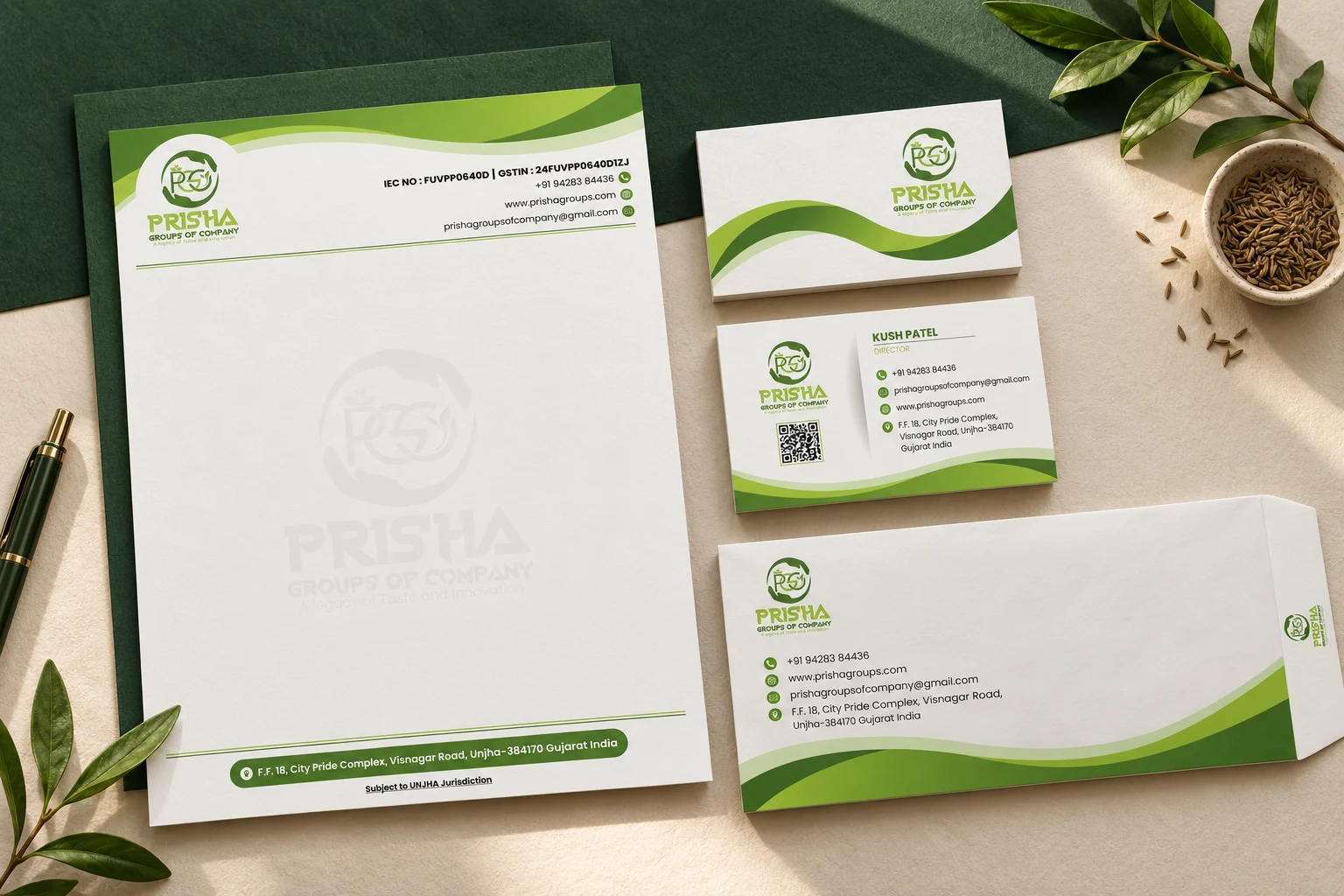 PRISHA — Corporate stationery