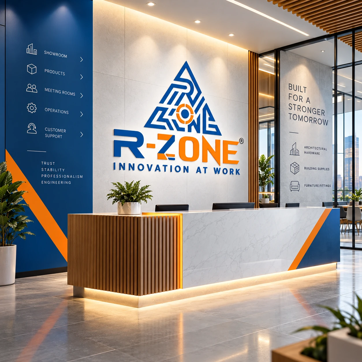 R-ZONE — Reception and wayfinding concept