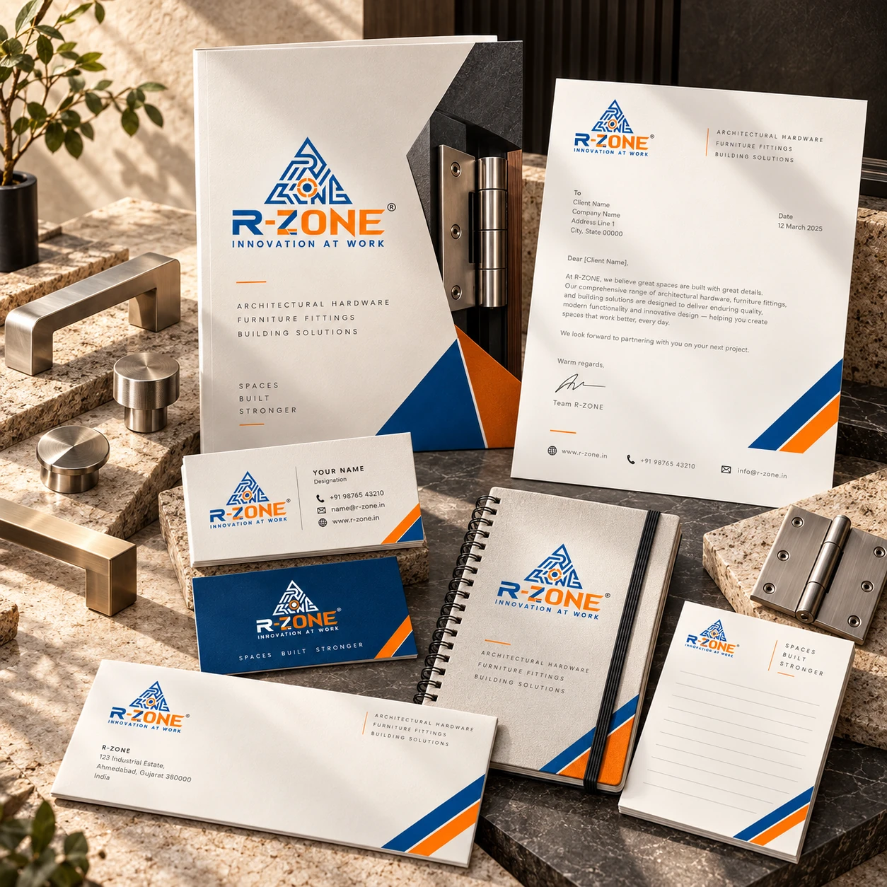 R-ZONE — Stationery on stone textures